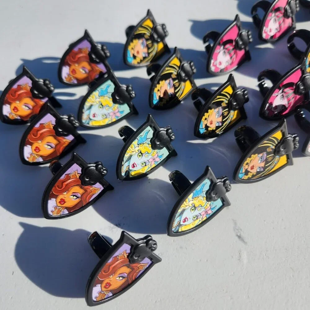 20 Monster High Deco Pac Cake Cupcake Toppers Plastic Rings Novelties 2011 Matte
